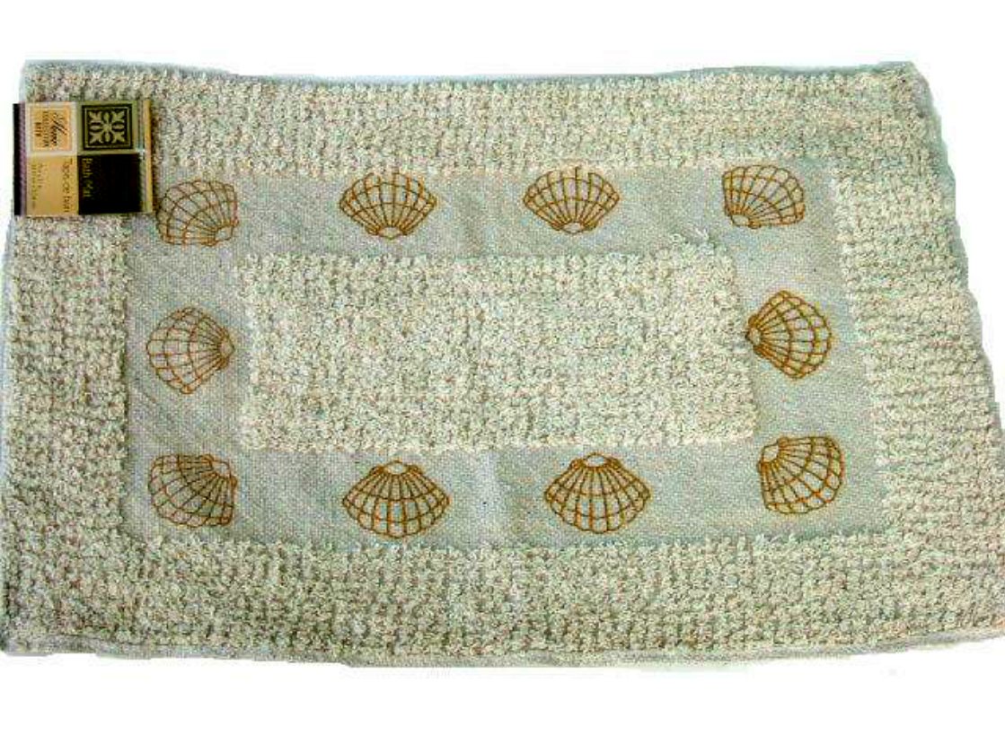 Seashells Bath Mat Beach Decor