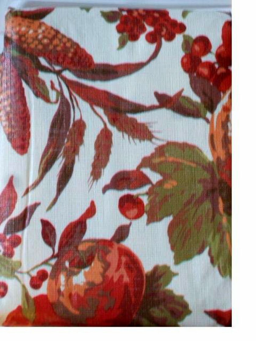 Pumpkins Fruit Leaves Autumn Tablecloth Round
