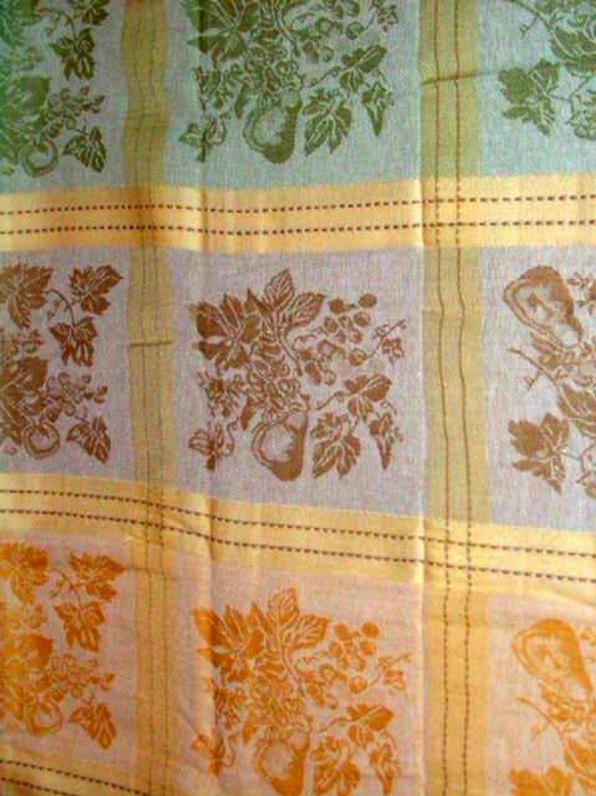 Pears and Leaf Blocks Spring Leaves Tablecloth