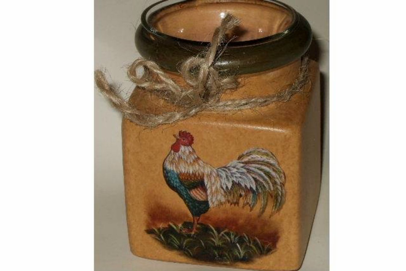 Golden Rooster Votive Candle Holder