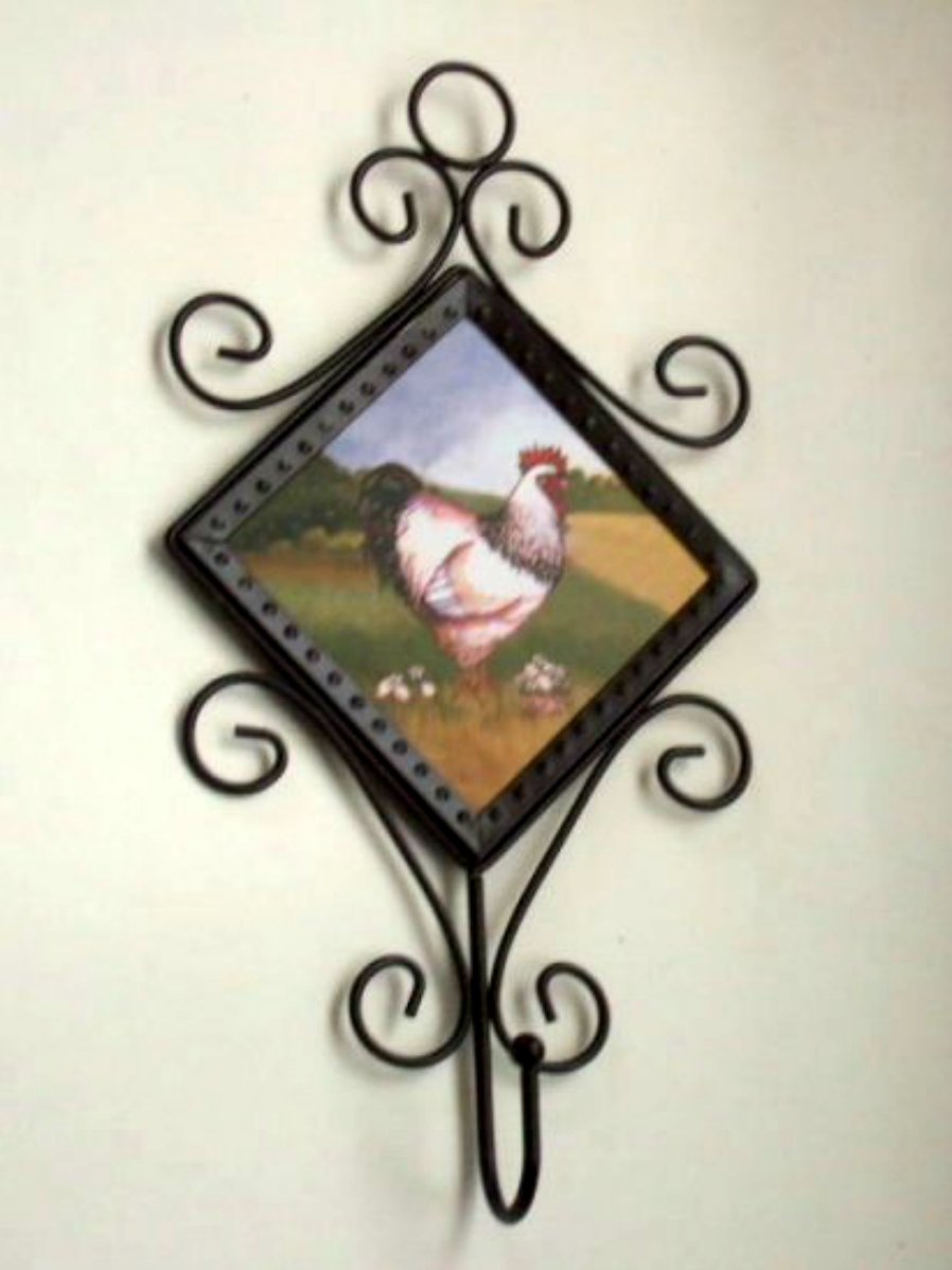Country Rooster Metal Wall Hook