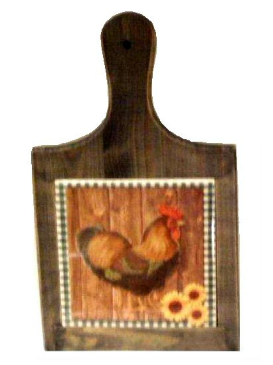 Rooster Cutting Board Country Roosters Kitchen Decor