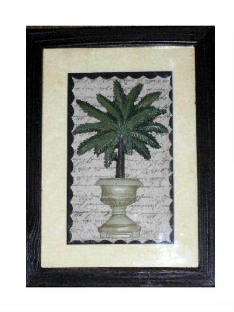 Palm Tree Picture Shadowbox Wall Art