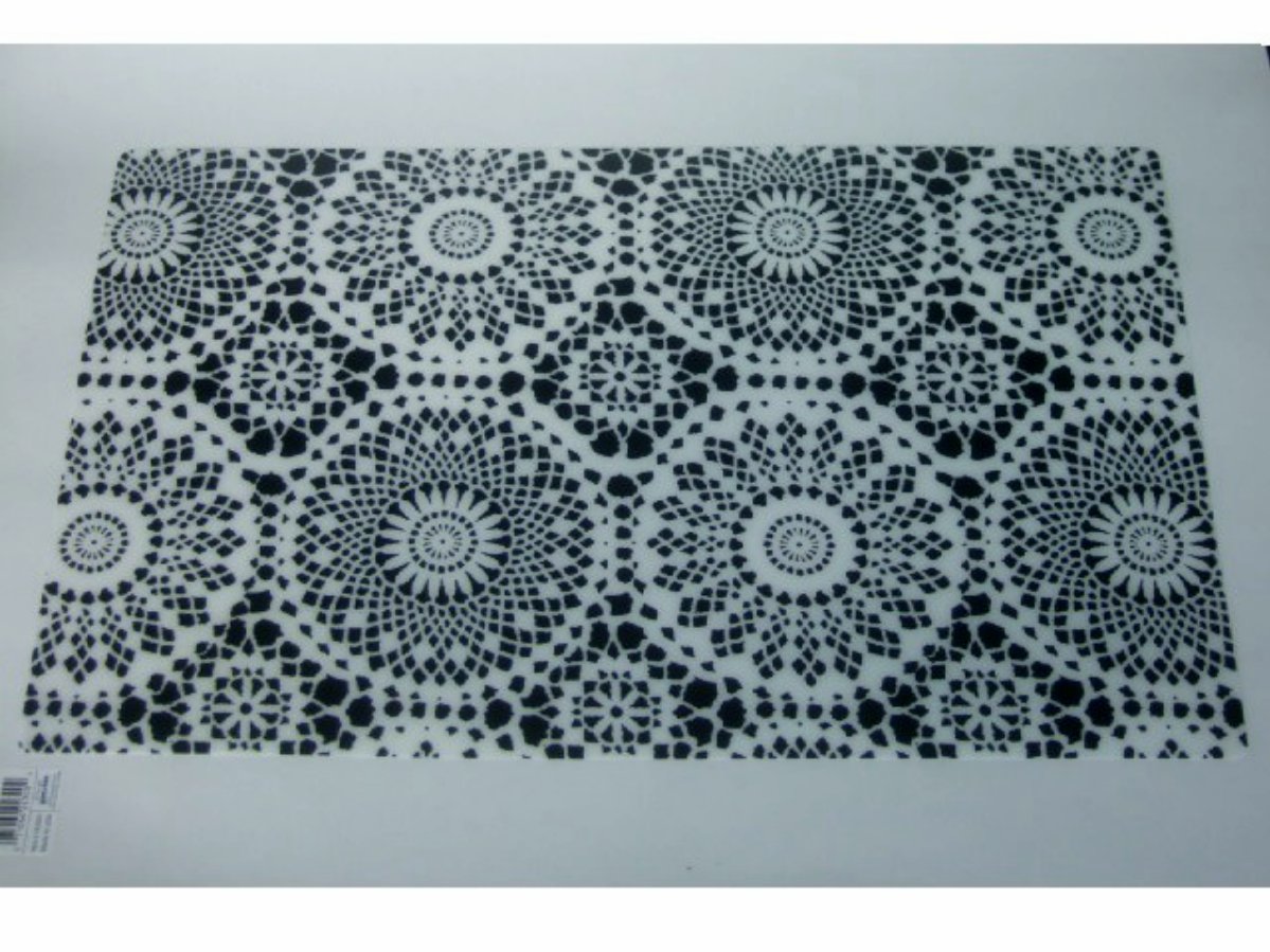 Black White Doily Design Placemats Set