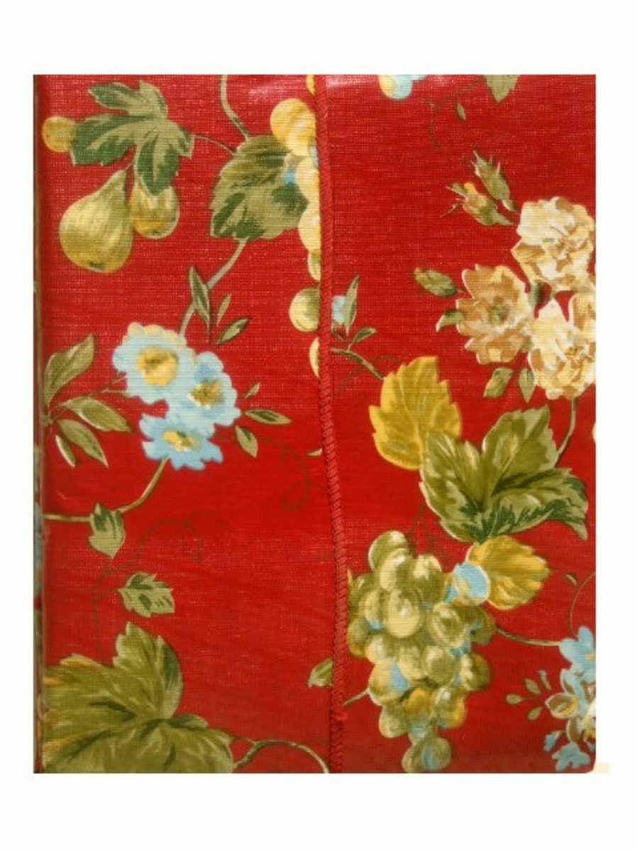 Red Floral Fruit Tablecloth