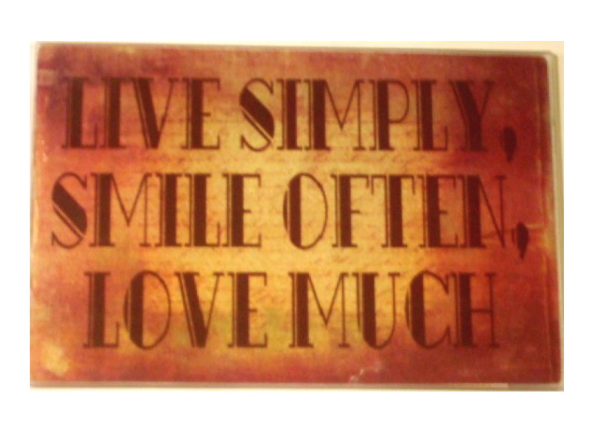 Inspirational Glass Cutting Board Live Love Smile