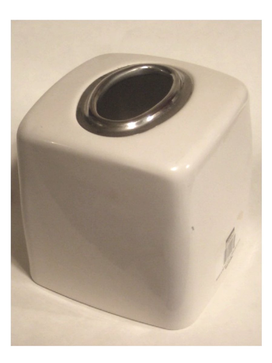 Cream Metal Tissue Box Cover