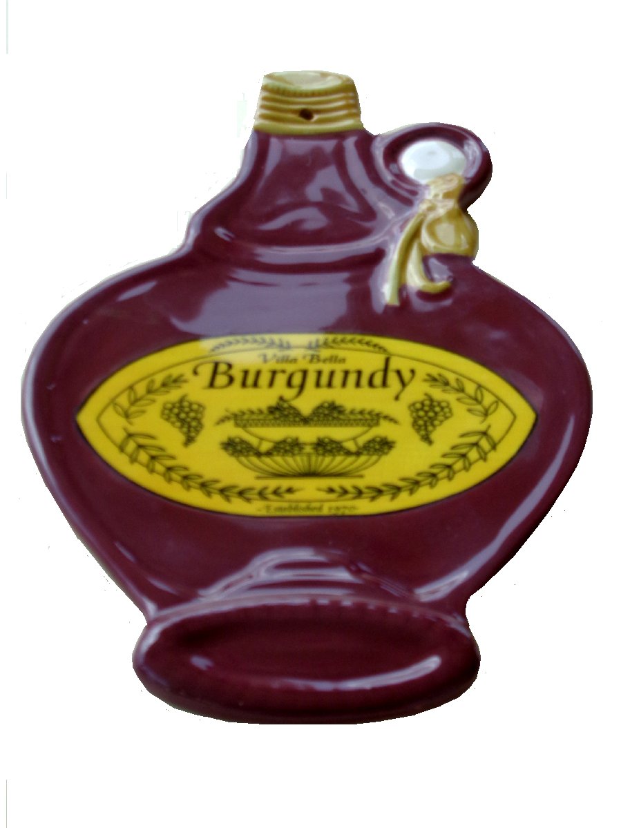 Ceramic Bottle of Wine Kitchen Plaque Wall Decor
