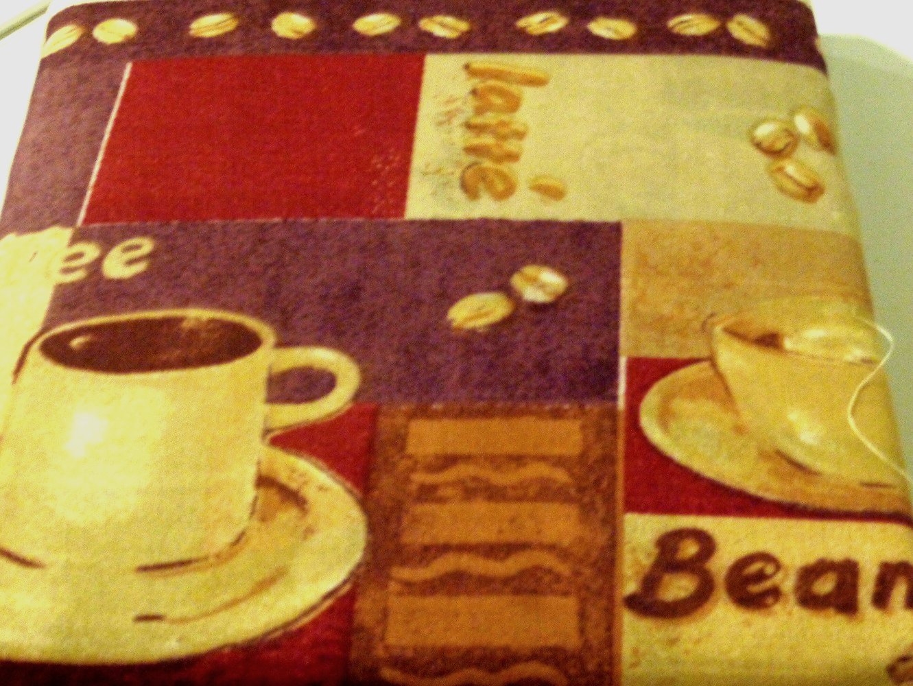 Coffee Cups Kitchen Curtains Set Swag Valance Tiers Complete Set
