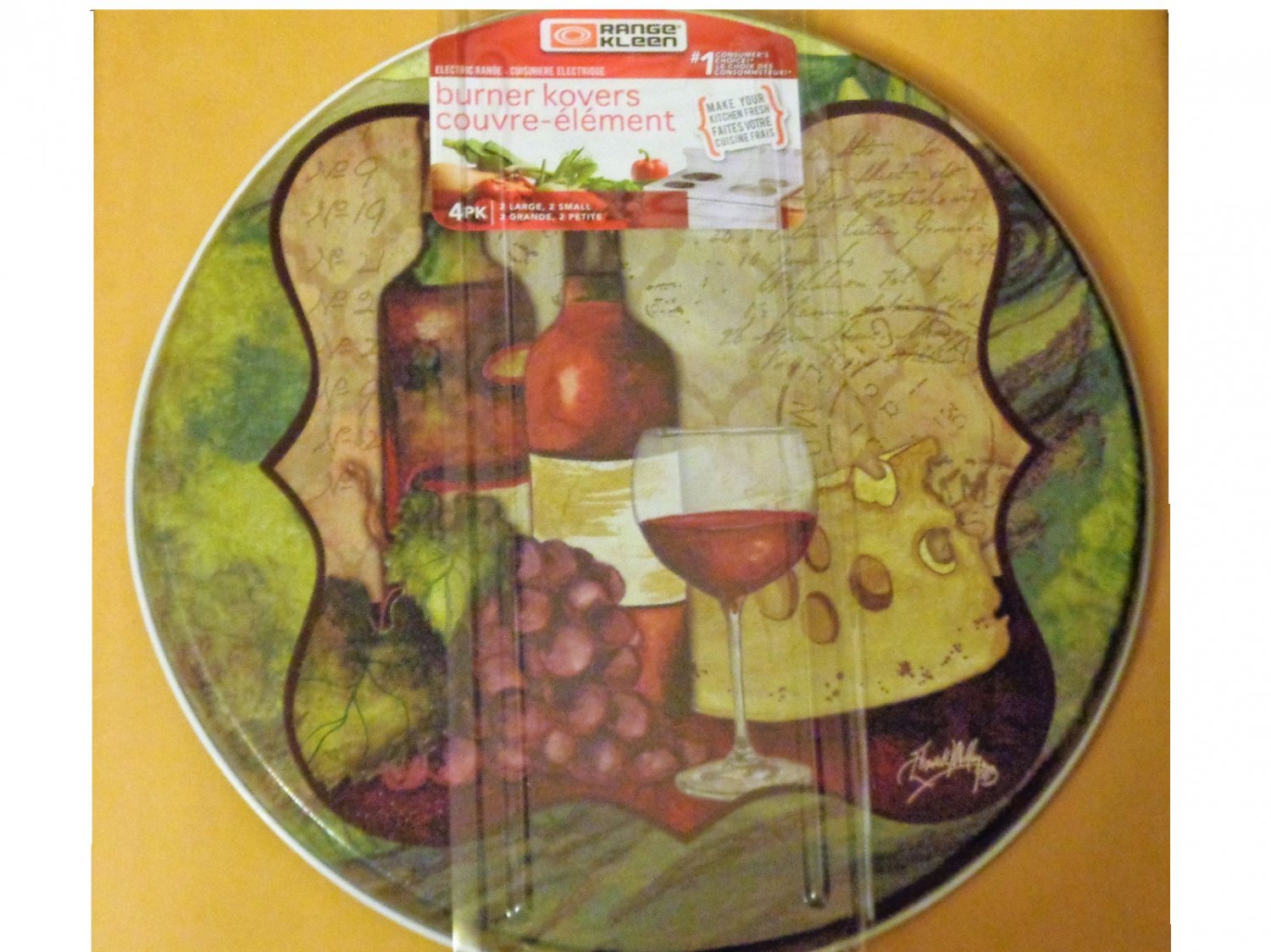 Wine Bottles Grapes Stove Range Burner Covers