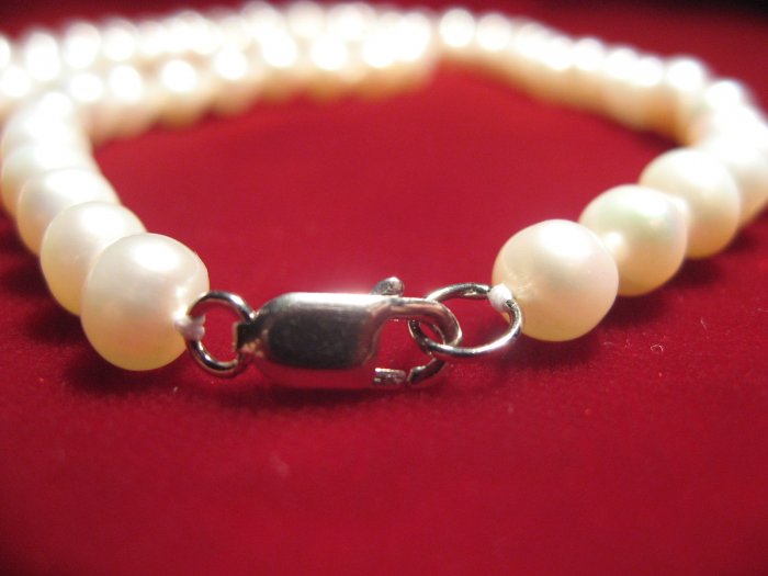 NEW sterling silver 925 Classic Cultured freshwater Pearl 18"