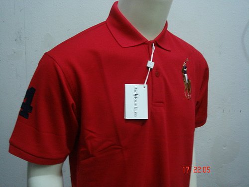 Red Ralph Lauren Polo shirt with big pony-T65