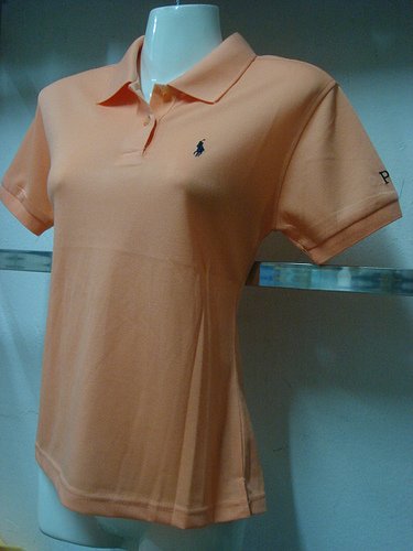 Womens peach Ralph Lauren Polo shirt -T29