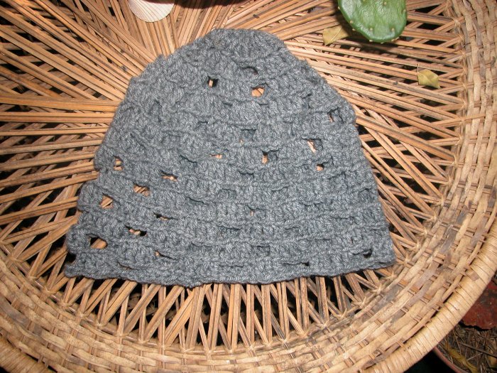 Charcoal fishnet toboggan