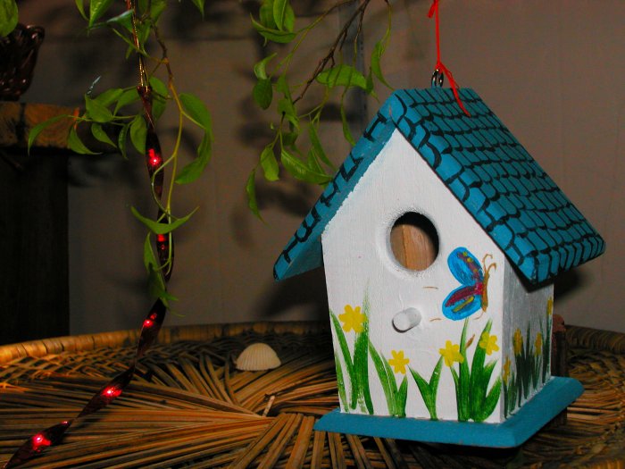 spring themed birdhouse