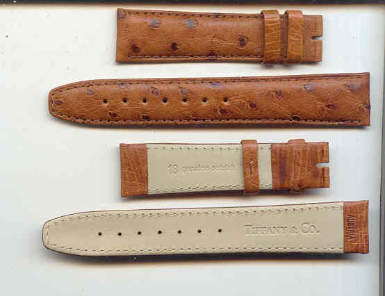 18MM TIFFANY & CO. TAN OSTRICH WATCH BAND
