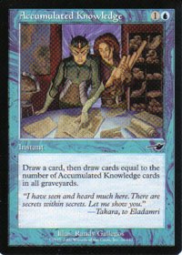 Magic the Gathering Nemesis Accumulated Knowledge NM/Mint