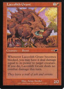 Magic the Gathering Nemesis Laccolith Grunt NM/Mint