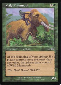 Magic the Gathering Nemesis Wild Mammoth NM/Mint