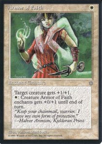 Magic the Gathering Ice Age Armor of Faith NM/Mint