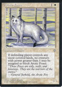 Magic the Gathering Ice Age Arctic Foxes NM/Mint