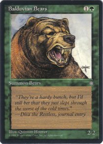 Magic the Gathering Ice Age Balduvian Bears NM/Mint