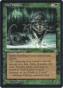 Magic the Gathering Ice Age Dire Wolves NM/Mint