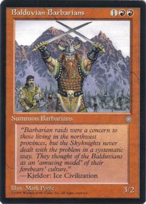 Magic the Gathering Ice Age Balduvian Barbarians NM/Mint