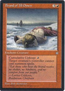 Magic the Gathering Ice Age Brand of Ill Omen NM/Mint