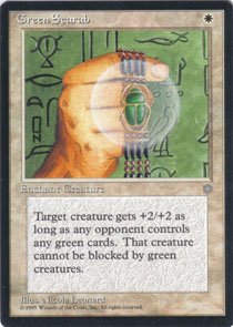 Magic the Gathering Ice Age Green Scarab NM/Mint