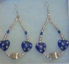 Gold Beaded Emperial Frost Teardrop Earring