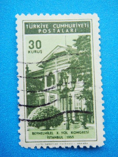 Commemorative Turkish Postage Stamp for the 10th World Road Congress held in Istanbul