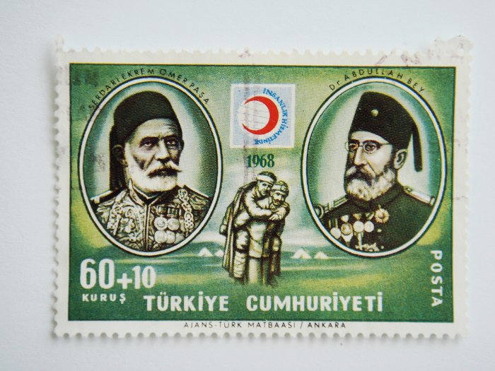 Commemorative Turkish Postage Stamp for the 100th Anniversary of the foundation of The Red Crescent