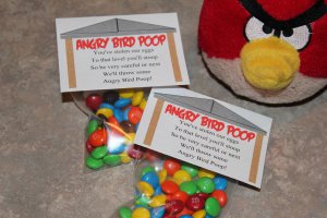 Mad Bird Poop Candy Topper Printable