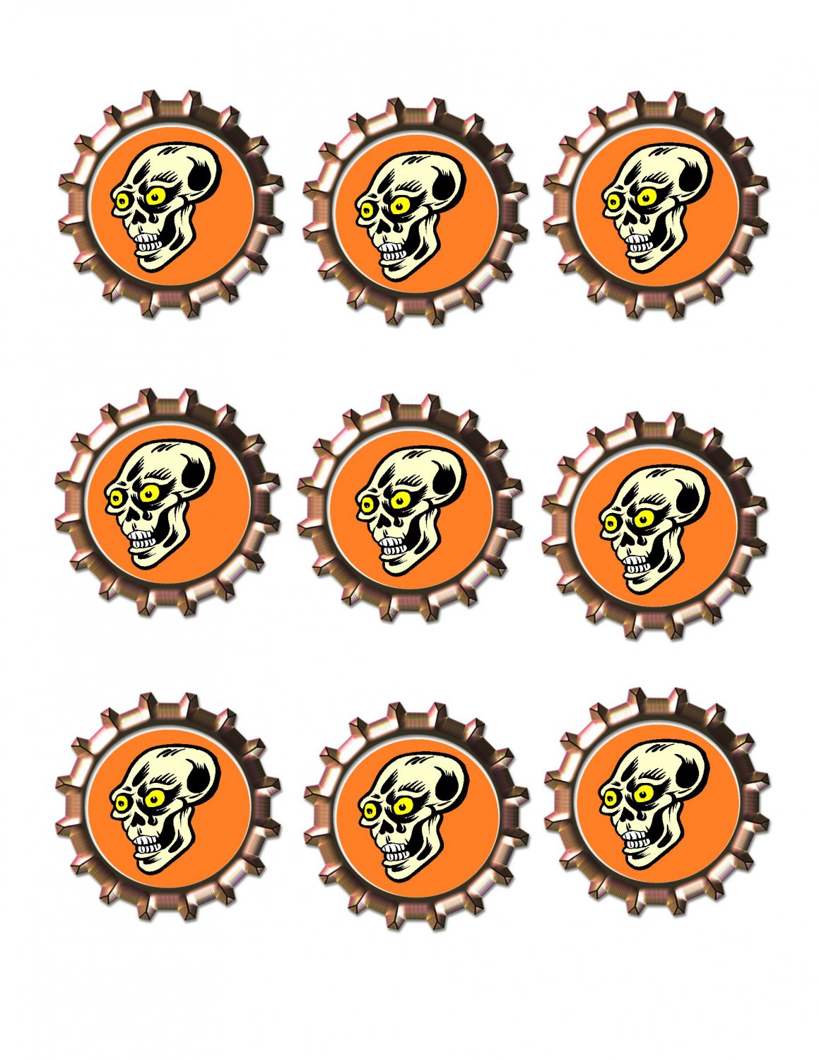 Skull2 Bottlecap -Download-ClipArt-ArtClip-Bottle Cap-Digital