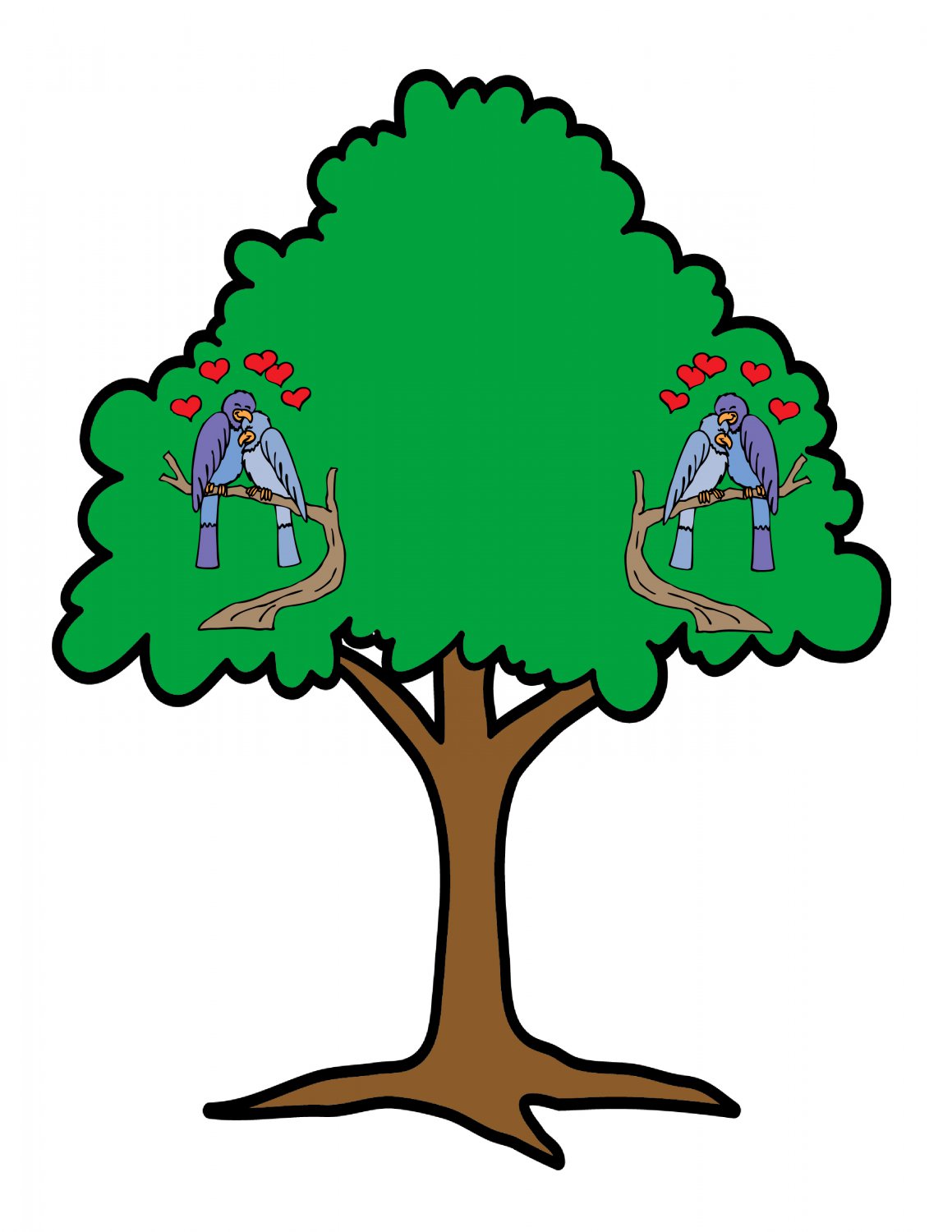 Mix Trees T3-Digital Download-ClipArt-Art Clip-Background-Gift Card-Banner-Gift Tag-Animals