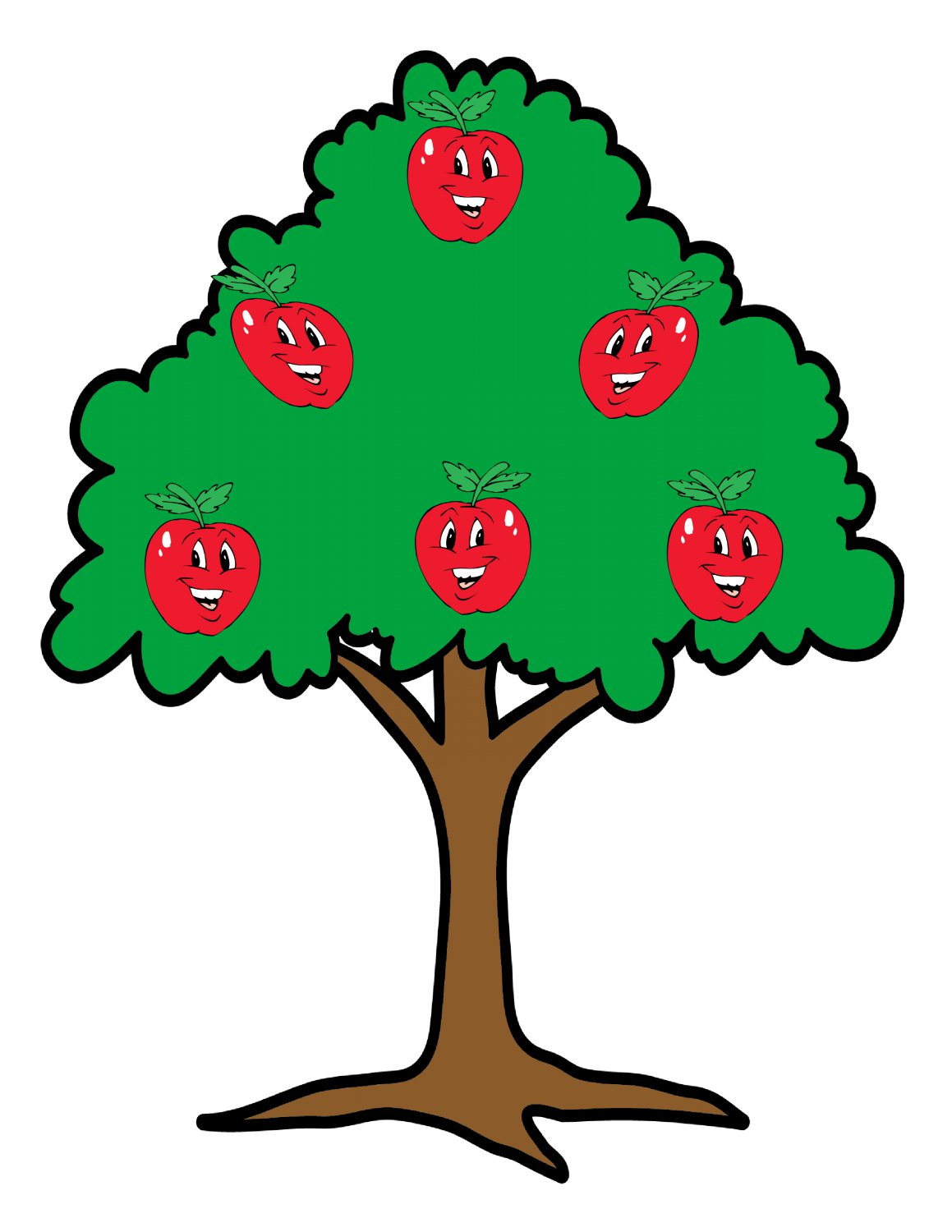 Mix Trees T4-Digital Download-ClipArt-Art Clip-Background-Gift Card-Banner-Gift Tag-Animals.