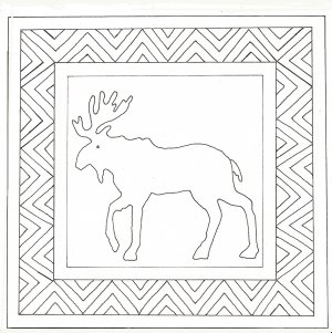 Moose Pillow with board
