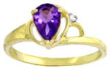 14k gold ring with diamond and amethyst 14k arany gyűrű gyémánttal és ametiszttel