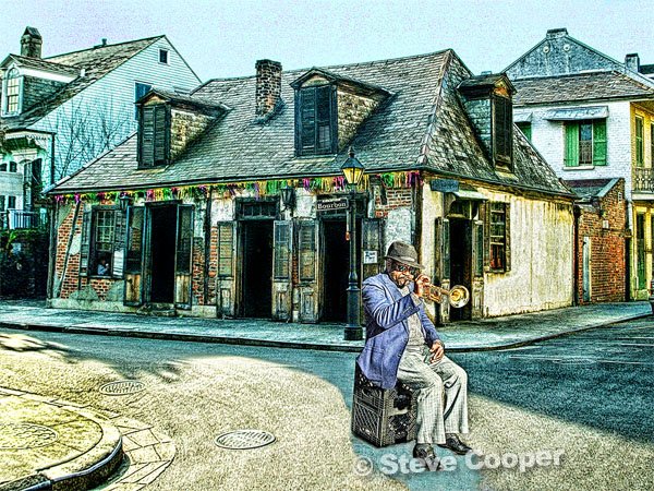 Big Easy's Troubadour - 16 x 22