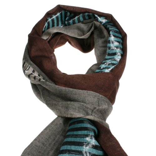 Petrol lurex scarf