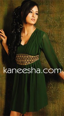 OliveGreen Georgette Tunic