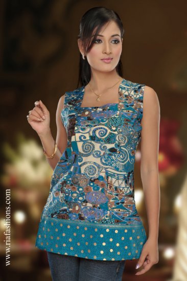 Blue Cotton Kurti