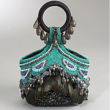 Turquoise and Black Clutch
