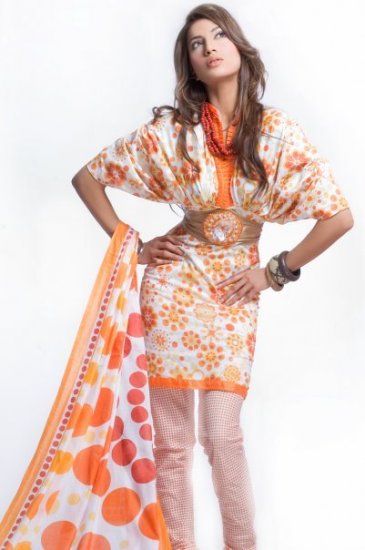 Orange and White