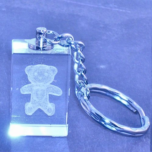 330 Laser Crystal Teddy Key Ring