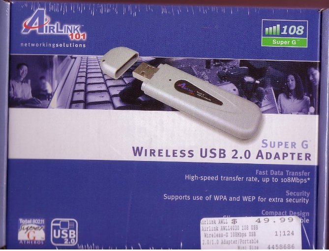 New 802.11g/Super G 108Mbps Wireless USB 2 Network