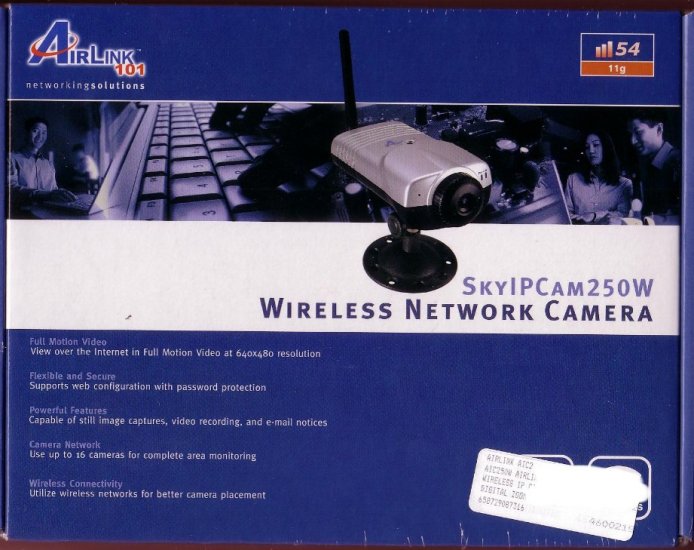 New Airlink Wireless Network Surveillance IP Camera 11G 54MBPS