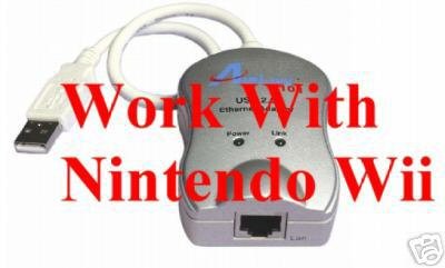 Airlink ASOHOUSB USB Fast Ethernet Network/LAN Adapter for Nintendo Wii, guarantee to work with Wii