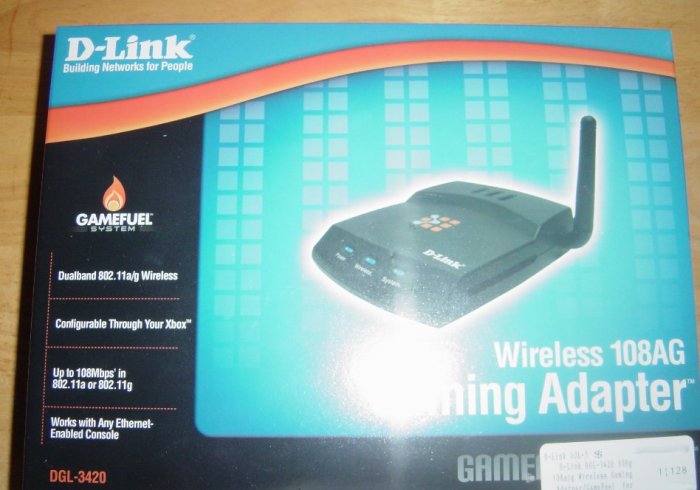D-Link DGL-3420 802.11g/a 108AG Wireless Gaming Adapter for XBox